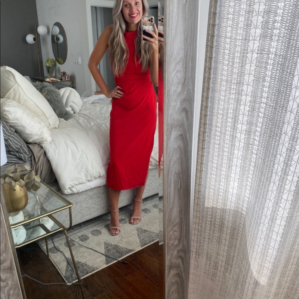 NWT Lovers + Friends red halter dress